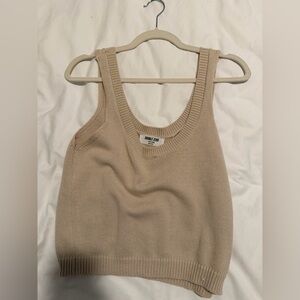 ☀️🌴Double Zero Taupe Knit Tank with Scoop Neck